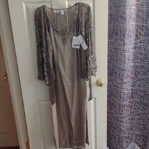 Scala Taupe Sequin Dress